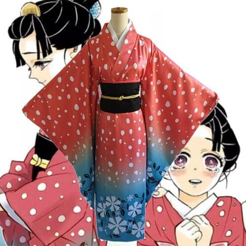 Anime Comic Demon Slayer Kimetsu no Yaiba Cosplay Costumes Snow Cosplay Costume Japanese Women Kimono Uniforms Clothes Coats