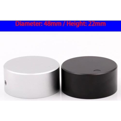 KYYSLB GDAK0172 48mm*22mm Solid Aluminum Knob Audio Power Leveler Volume Knob Chassis Frosted Knob