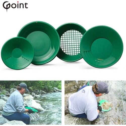New Plastic Gold Pan Basin Nugget Mining Pan Gravity Trap Prospecting River Tool Wash Gold Panning Equipment Metal Detector Kit