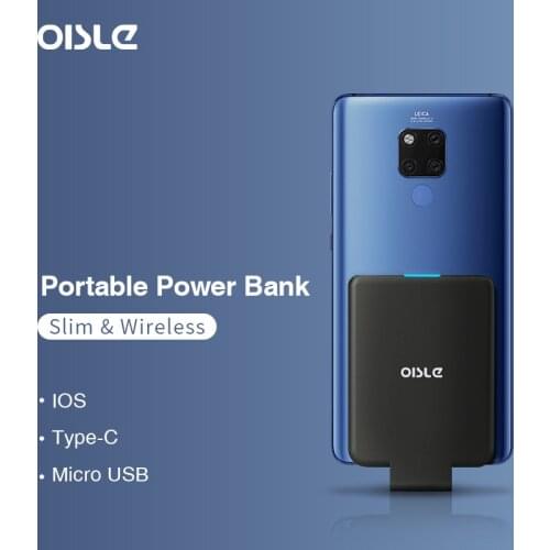 OISLE mini Power Bank Ultra-thin Portable External Backup For iPhone 11 12 X Samsung S8 Xiaomi 8 Huawei P20 Battery Charger Case