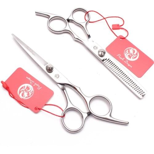 6" Purple Dragon Stainless Shiny Barber Shears Cutting Shears Thinning Scissors Salon Hairdressing Scissors Hair Scissors