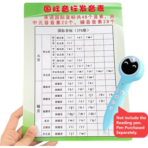 1 Pcs A4 learing poster English International Phonetic Alphabet Pronunciation Table Classroom Decoration Educational Posters