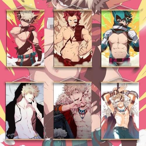 Boku No My Hero Academia Bakugou Katsuki Todoroki Shoto Midoriya Izuku Anime Posters Canvas Painting Wall Art Picture Home Decor