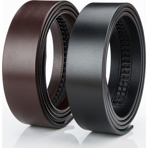 No Buckle 3.5cm Wide Real male Genuine Leather Belt Without Automatic Buckle Strap Designer Belts leather belt men