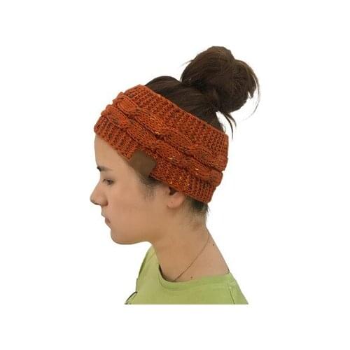 Ponytail Beanie Woolen Cap Women Soft Knit Turban Hats For Ladies Headwrap Crochet Hat Skullies Beanies Casual Winter Warm Caps