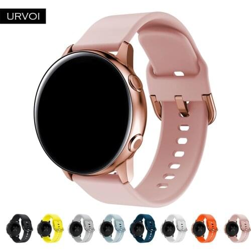 URVOI Silicone band for Galaxy watch active strap for Galaxy watch 42mm new official design quick release pins soft durable