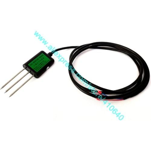 Soil Humidity AND Temperature Sensor Soil Moisture Content Transmitter Range 0-100% Output 4-20MA For Agriculture or Home Use