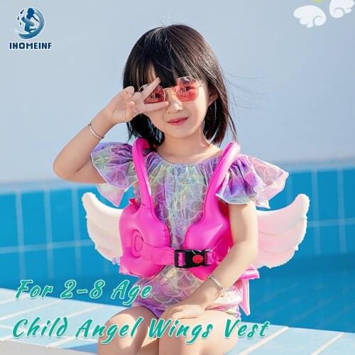 2-8 Age Childs Saving Vest Angel Wings Vest Kids inflatable Buoyancy Learn to Swim Boating Drift Safety Accessories Life jacket