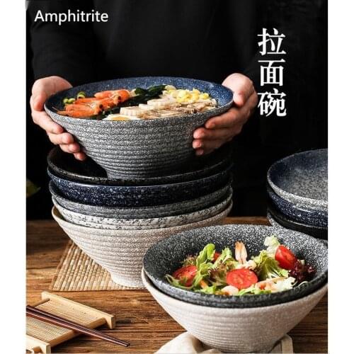 Table Utensils Ramen Bowl Of Noodles Ceramic Bowl Big Bowl Creative Soup House Rice Commercial Bowl Restaurant Utensils