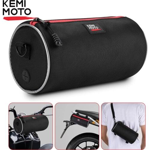 Motorcycle Handlebar Bag Saddlebag Front Fork Roll Barrel Bag For Touring For Honda For Yamaha MT For Sportster 883 XL R1200GS 4