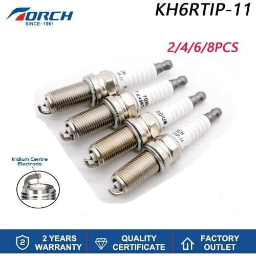 Candle for NGK ILFR6J-11K Spark Plug TORCH Iridium Platinum KH6RTIP-11 Denso 3433 Brisk P3 Autolite XP5325 Engines Components