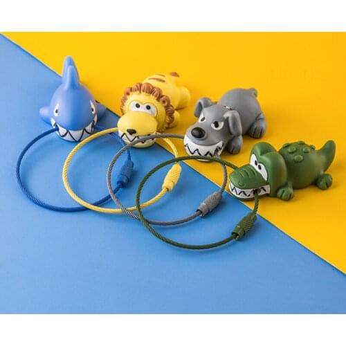 Anime Cartoon Dog Cute Animal Keychain Wire Ring Kawaii Trinkets Car Bag Lanyard Charm Key Chains for Women Best Couple Gift