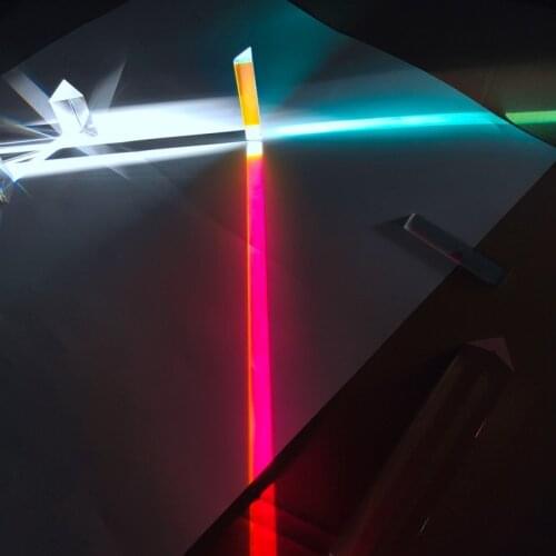 14*14*87mm Rainbow Prism Optical Glass Triangular Triangle Prism Optics Rainbow Experiment