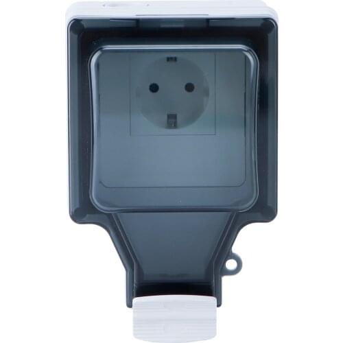 Outdoor Wall Switch Socket IP66 Weather&Dust Proof Power Outlet German Standard