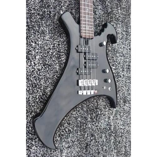 High quality electric guitar bass, black bass digital inlaid rosewood finger board, free transportation
