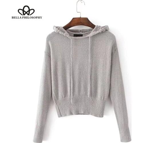 Bella Philosophy Women autumn winter new cotton long sleeve knitted sweater causal pullover sweater