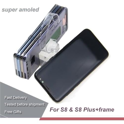 For Samsung S8 LCD with Frame Replacement for SAMSUNG Galaxy S8 Plus LCD G955 S8 G950 G950F Display lcd Touch Screen