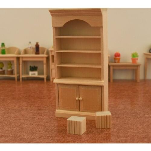 1/12th Dollhouse Cabinet Bookcase Bookshelf for Miniature Room Decor