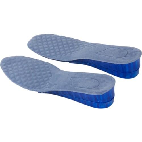 1 Pair 2-Layer 5CM Height Increase Cushion Shoes Insoles Inserts Pad For Men
