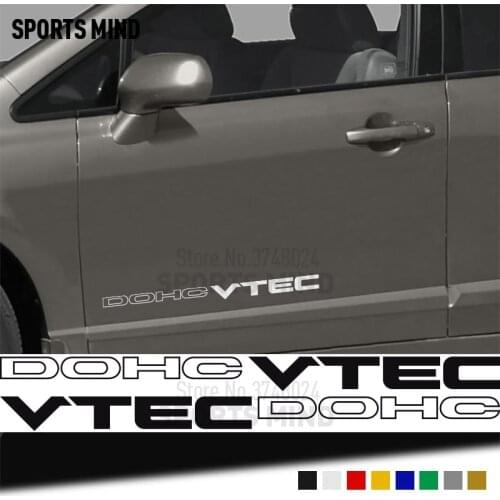 1 Pair DOHC VTEC Vinyl Decals Stickers For Honda Civic Si Accord JDM Auto Accessories VEHICLE GRAPHIC Automobiles Car-Styling