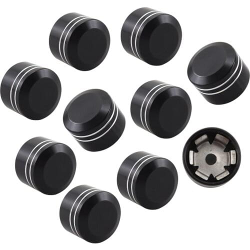 10pcs Inner Diameter 13mm Motorcycle Bolt Cap Cover Black Universal Accessories For Harley Dyna Softail Touring Twin Cam Bobber