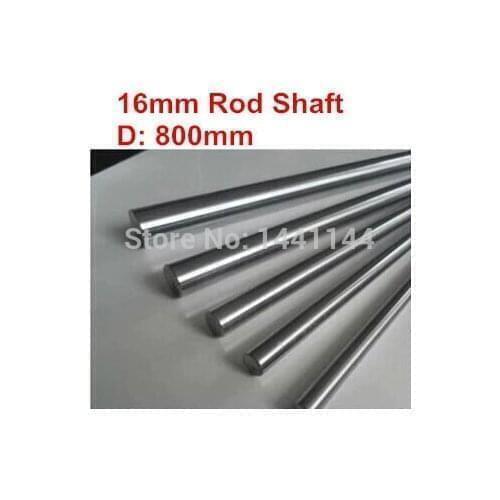 2pcs 16mm - 800mm linear round shaft harden rod chrome plated Rod