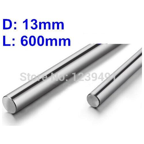 2pcs Diameter 13mm -L600mm chrome plated linear round shaft