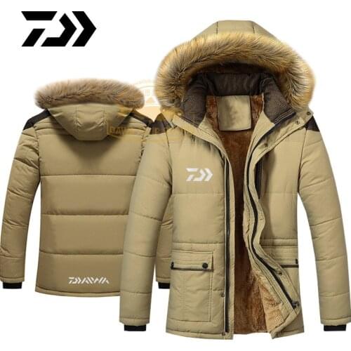 2020 Dawa Thick Fishing Coat Windbreak Warm Thick Coat Winter Fishing Jacket Cycling Fishing Clothing Jackets Thick Wool Jacket