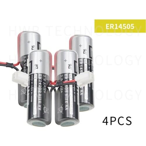 4pcs Brand New EEMB ER14505 AA 3.6V 2400mAh Lithium Battery Batteries with Plug Free Shipping