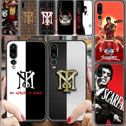 Tony Montana Scarface Phone case For Huawei P Mate P10 P20 P30 P40 10 20 Smart Z Pro Lite 2019 black luxury prime silicone