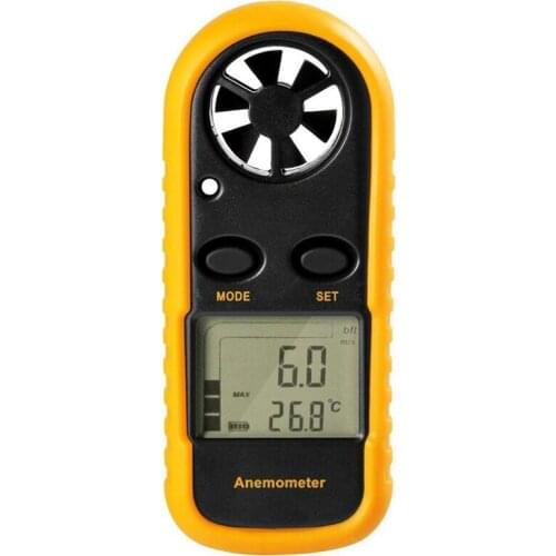 Hot Gm816 Digital Handheld Anemometer, Pocket Digital Anemometer With Lcd Display For Measuring Wind Speed, Temperature And Wi