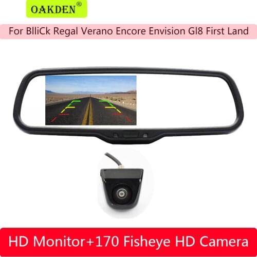 For BlliCk Regal Verano Encore Envision Gl8 First Land 4.3 Inch Car Rear View Camera Mirror Monitor with Special Bracket Backup