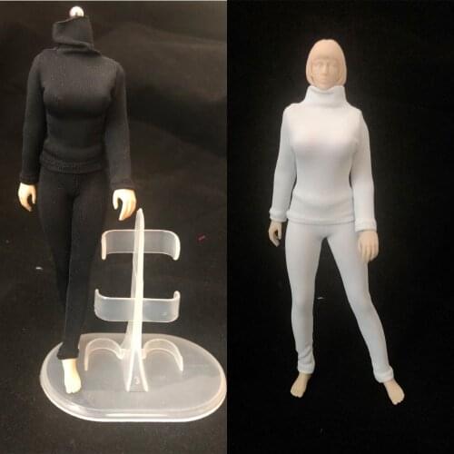 New Arrival 1/6 Scale Male/Female Action Figure Clothes Solid Color Short Sleeve T-shirt Accessory for 12'' Action Figure Model