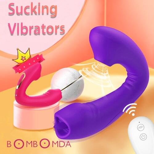 Tongue Dildo Vibrator Sex Toy for Women Sucking Masturbator G Spot Stimulate Wireless Remote Control Panties Vibrators Adult Toy