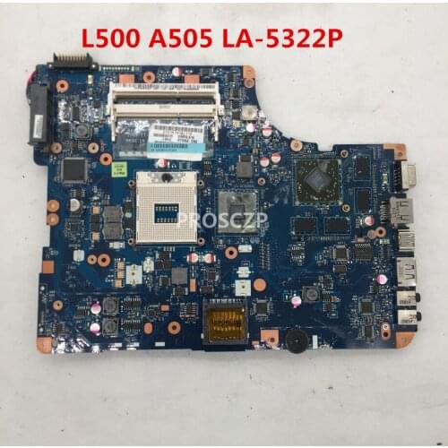 Free shipping For Toshiba L500 A505 Laptop motherboard NSWAA LA-5322P HD4650 DDR3 HM55 100% working well