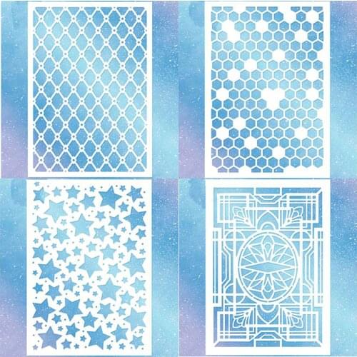 Honeycomb Diamond Lattice Stars Deco Delights Background Plates Metal Cutting Dies for DIY Scrapbooking Cards Crafts New 2019