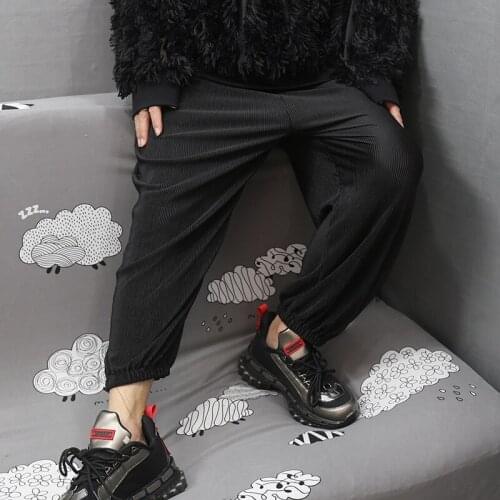 Mens trousers Korean version of casual oversized baggy pants with a droop of 9 points