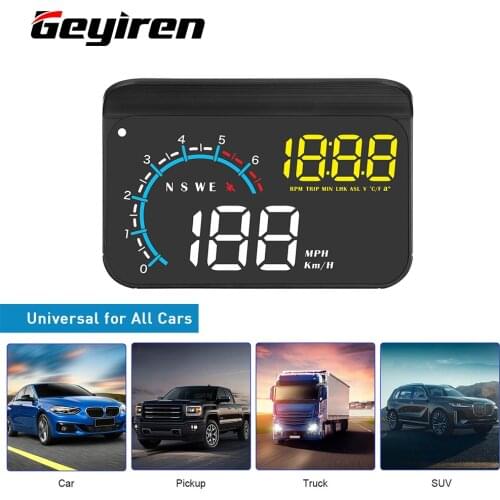 NEW M12 OBD2 &GPS HUD car head up display GPS With Lens Hood HUD Windshield Projector Electronic Voltage Alarm System 2020