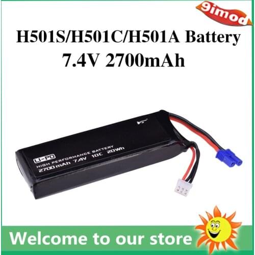 Original 7.4V 2700mAh 10C Rechargeable Battery 7.4 v 2700 mah H501S Battery For Hubsan H501S X4 RC Quadcopter Spare Parts
