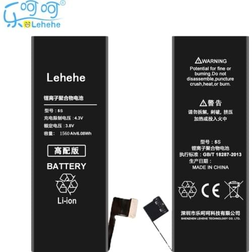 Original LEHEHE Battery For Apple iPhone 5S 5GS 5C High Quality Replacement Bateria 1560mAh Free tools Gifts