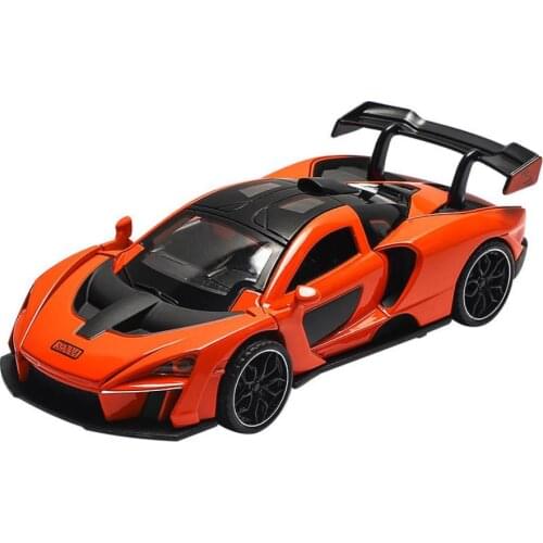 Hot 1:32 scale wheels McLaren senna super sport car metal model with light and sound diecast vehicle toys collection for gifts