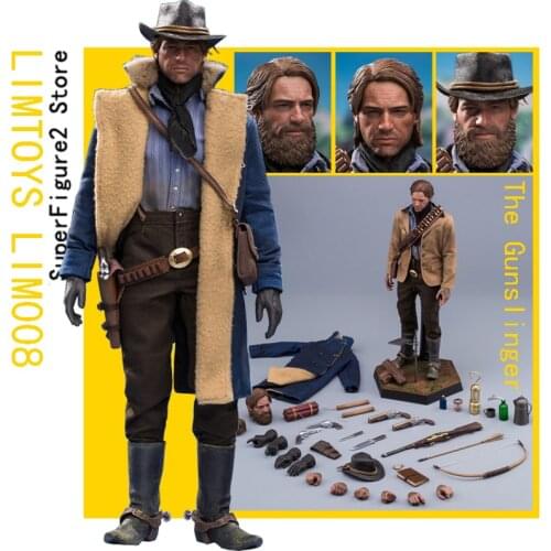 Pre-order LIMTOYS LIM008 1/6 Western Cowboy Gunslinger Arthur Model 12'' Male Soldier Action Figure with 2 Head Sculpt