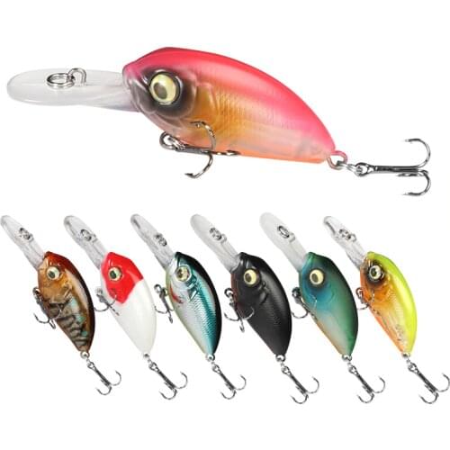 Mini Crank Fishing Lure Wobblers 55mm 4.8g Floating Crankbaits Minnow Japan Artificial Hard Bait Fishing tackle diving 0.5-2M