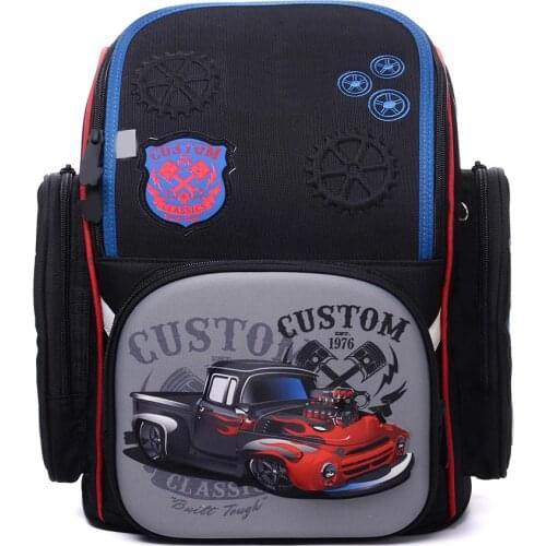 6105 Children 3D Orthopedic School Backpack Boys Fashion Knapsack Bag Kids Satchel Cars Print School Bags Mochila Escolar