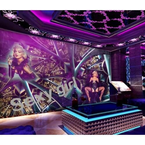 Sexy Monroe bar KTV workwear retro trend cool background wall decoration wallpaper murals