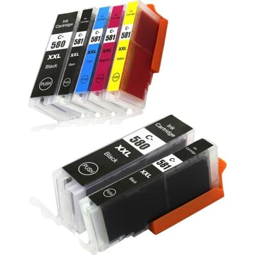 Compatible ink Cartridge For Canon PIXMA TS8150 TS8151 TS8152 TS9150 TS9155 TR7550 TS6150 printer PGI-580 CLI-581 PGI580 cli581