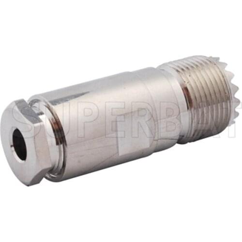 Superbat 10pcs UHF Clamp Jack RF Coaxial Connector for RG58, RG400,RG142,LMR195 Cable