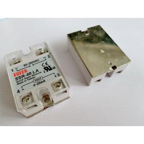 SSR-10LA SSR-25LA SSR-40LA SSR-50LA SSR-60LA SSR-80LA Solid State Relay Module with Plastic Cover Control 90-250VAC to 4-20mA