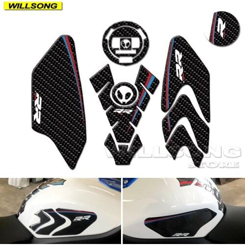 Carbon Fiber Fuel Tank Pad Anti Slip Sticker Side Knee Grip Protector For BMW S1000RR S1000R Motorcycle Accessories
