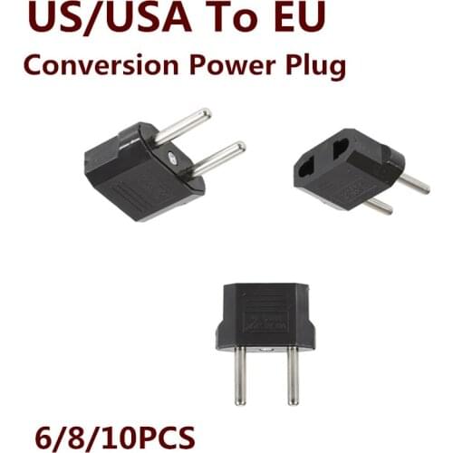 US/USA To EU Euro European Conversion Power Plug Converter Outlet Plug Adapter Travel Adapter Converter Power Socket